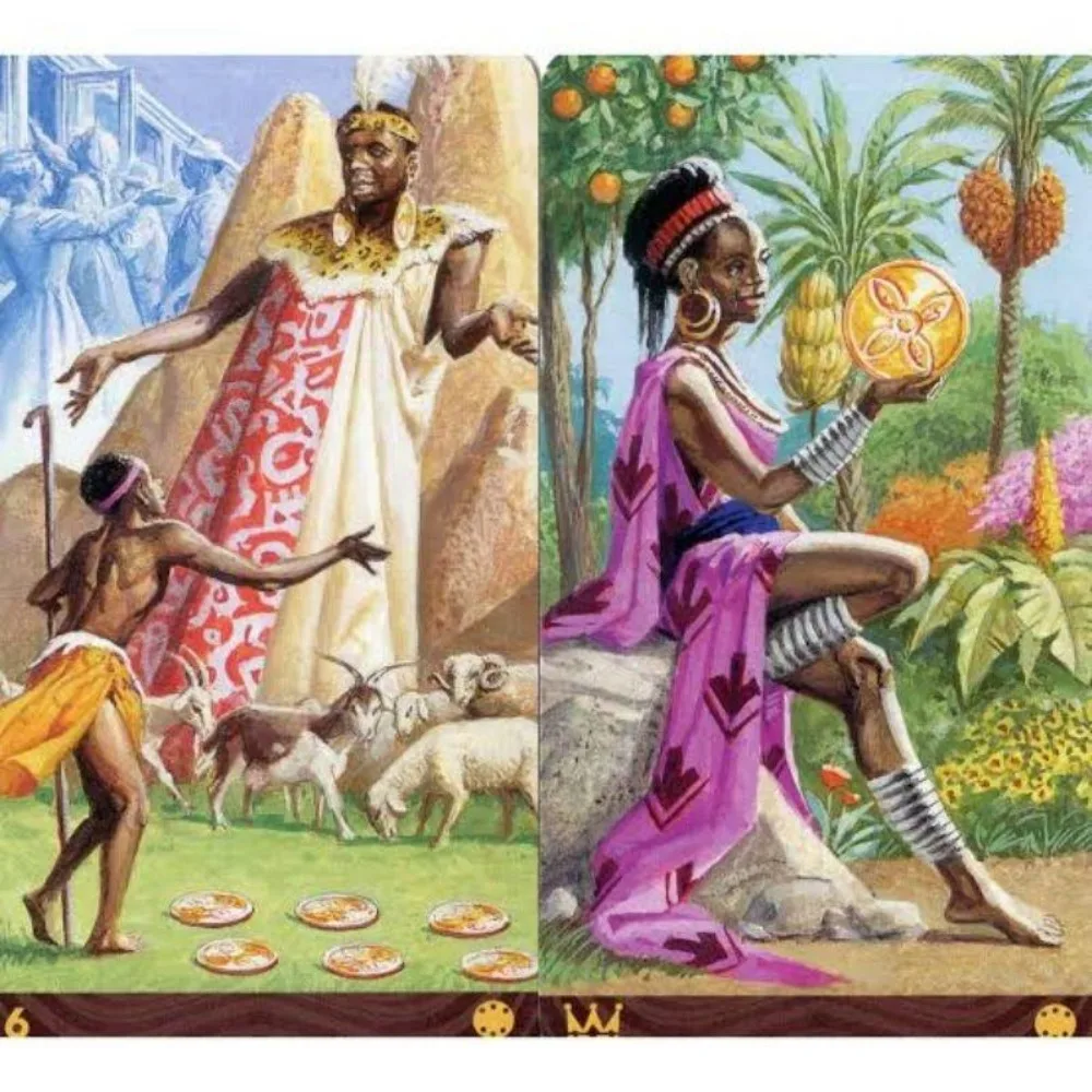 African American Tarot Deck 78 Cards Fascinated By African Culture about African Myth and Legend Game Deck Oracle Tarot