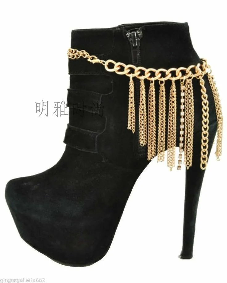 

F European jewelry popular alloy anklet shoe chain, quality body chain jewelry wholesale women's jewelry