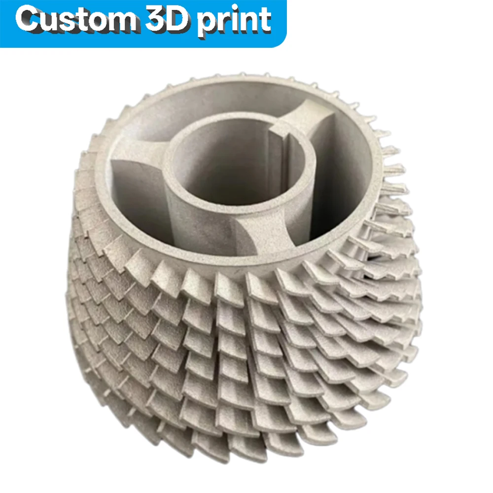 3D Printed Rocket Parts Custom SLM Metal 3D Printing Automotive Lightweight Alloy Structural Components Heat Sink Impeller