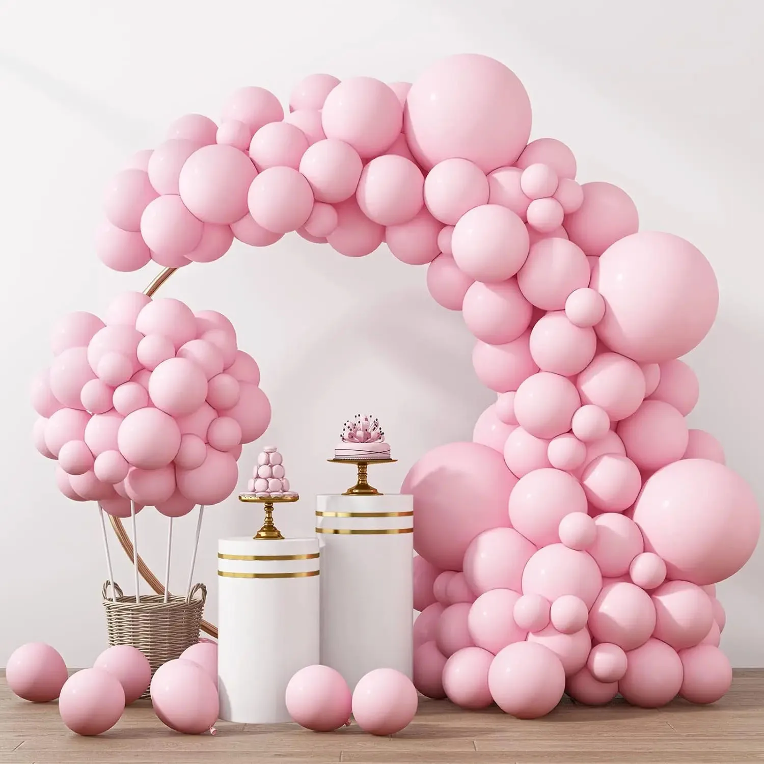 Pastel Pink Balloons Different Sizes 18 12 10 5 In for Light Pink Balloons for Birthday Valentine's Day Wedding Party Decoration