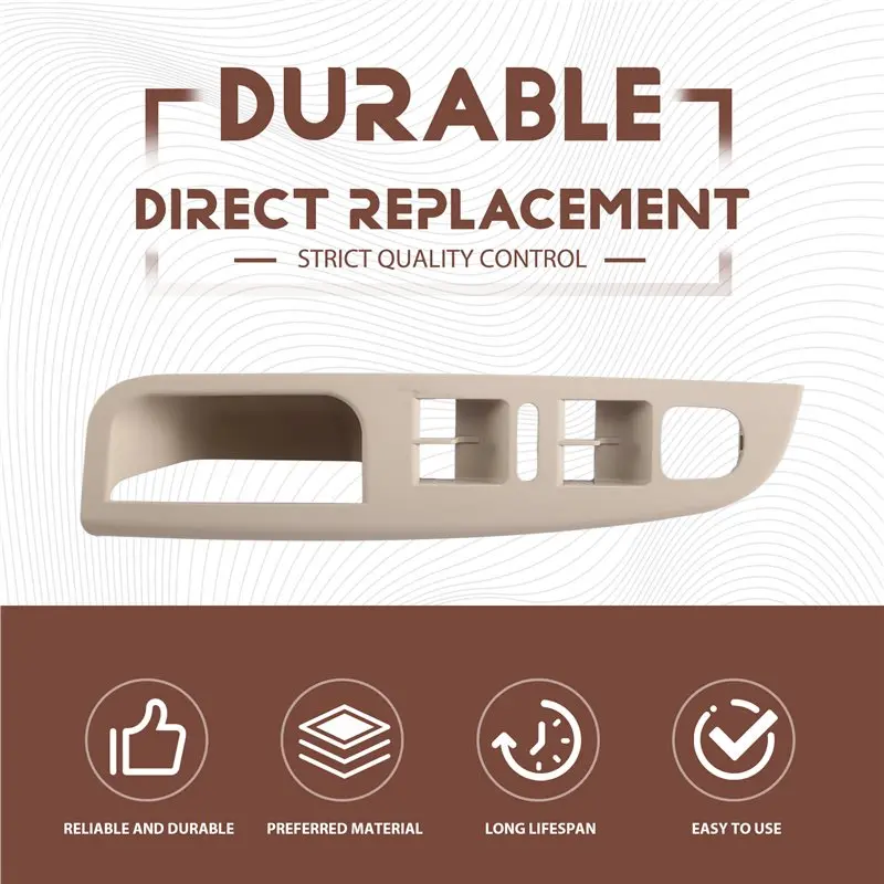Efficientt-Car Interior Accessories Window Control Switch Panel Decoration Cover For VW Jetta Golf MK5 MK6 MK3 2005-2014 1K48680
