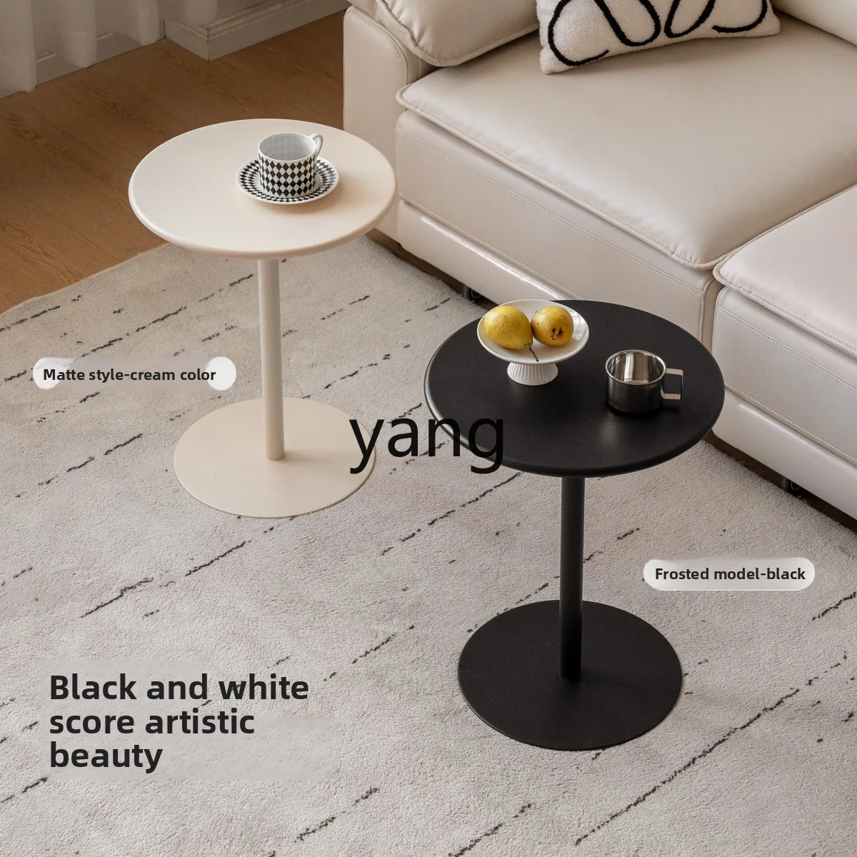 LMM metal round table Italian minimalist mini round table living room sofa side table