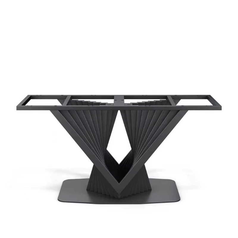 Stainless steel legs Non-standard shape Unique metal table base Square table base Granite top only