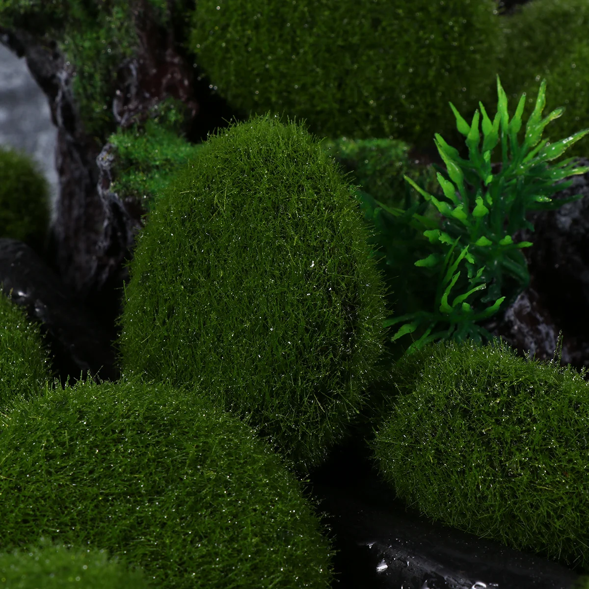 

20pcs Simulation Moss Stone Realistic Artificial Rock Decor For Terrarium Aquarium Home Office Shop Decoration Gift