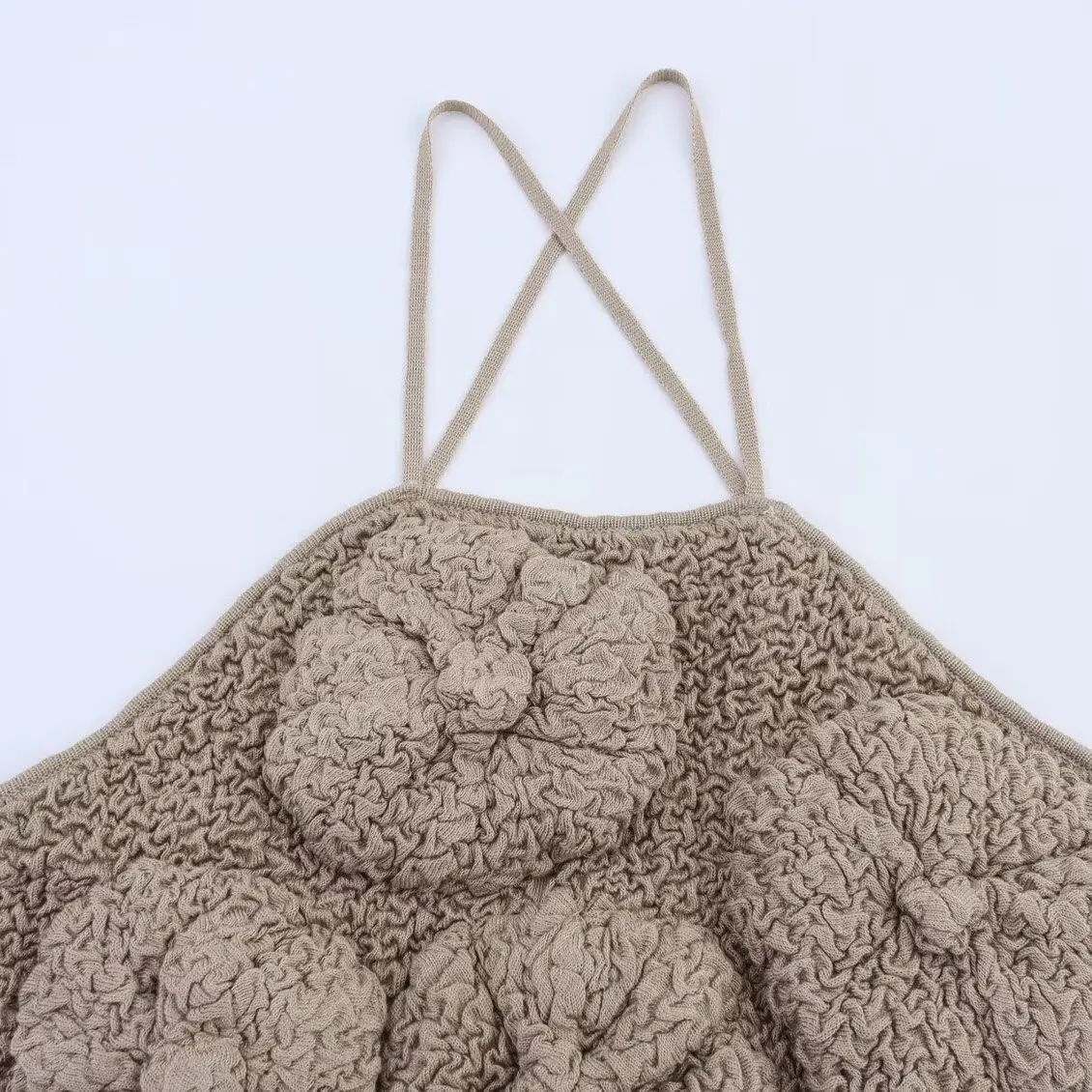 JNLEAOG automne nouveau femmes Fce Texture haut petit Design Polyester Fiber haut court Bal imprimé été 2025 Faion