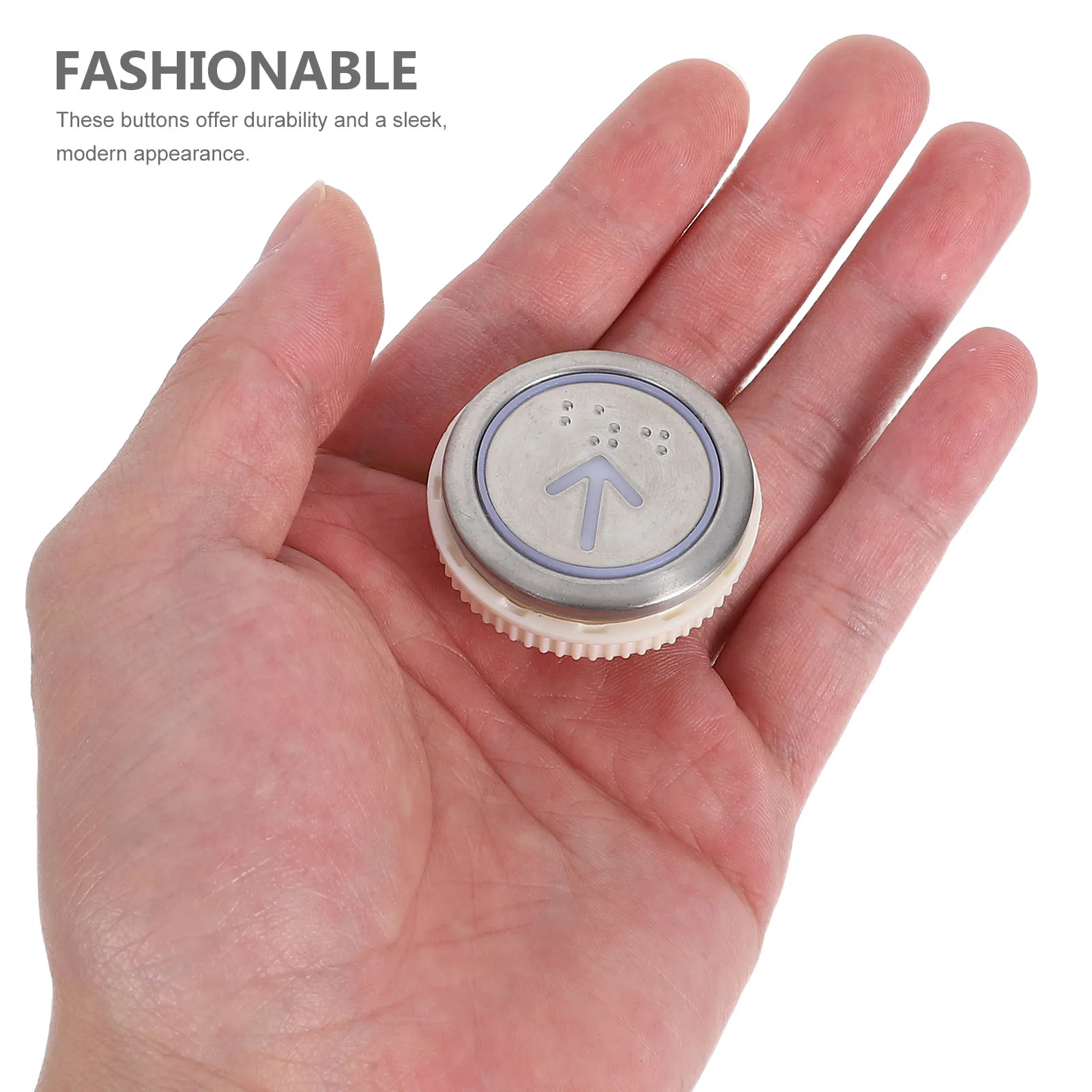 

2pcs Elevator Replacement Buttons Stainless Steel Switch Silver Home Parts Reliable Enhanced Safety Wide Compatibility