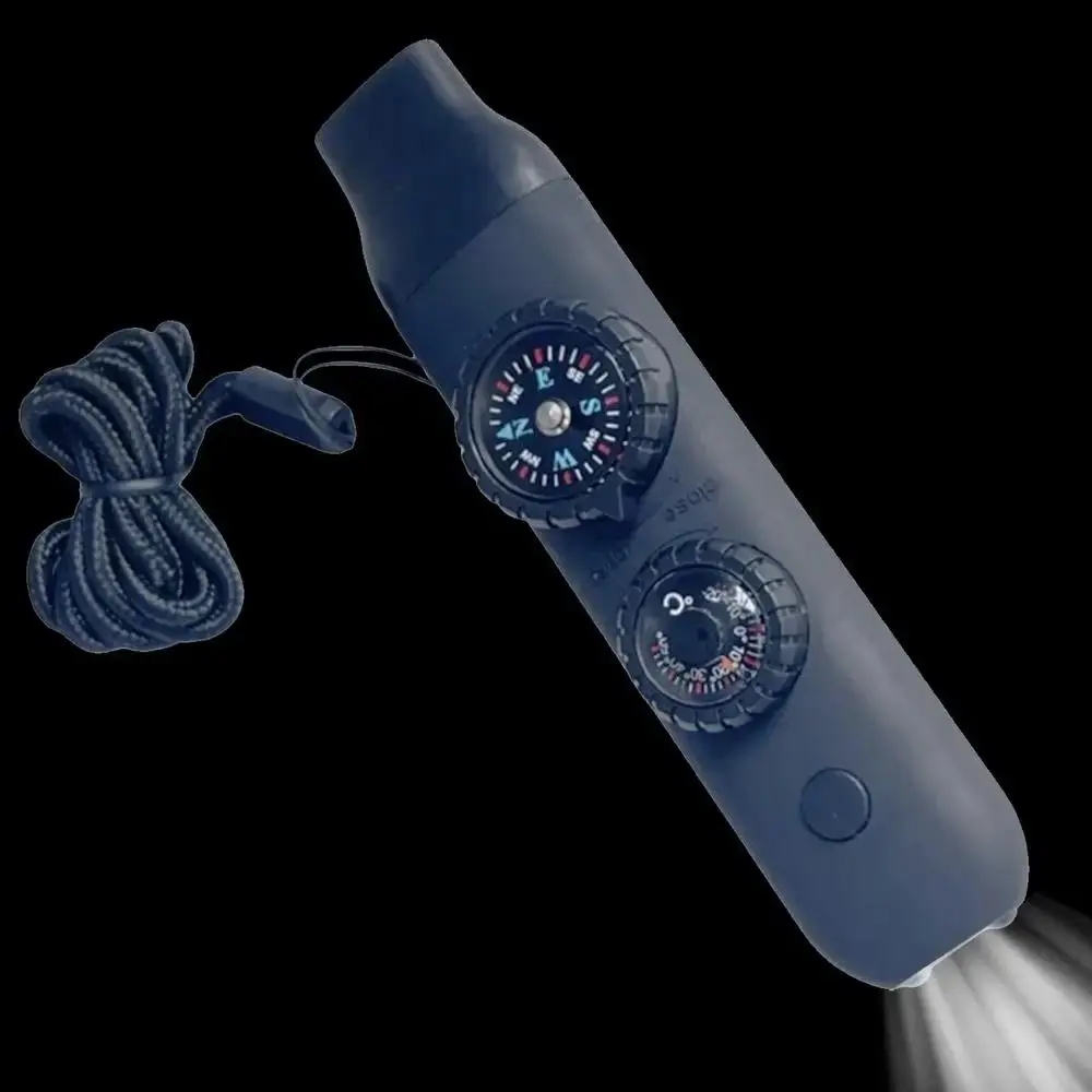 Gwizdek ratunkowy 5-w-1 z kompasem, wielofunkcyjny gwizdek survivalowy na zewnątrz, latarka, przenośny gwizdek ratunkowy 5-w-1