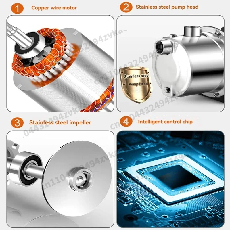 self-priming pump, silent jet pump, pumping pumpStainless steel booster pump, household automatic tap water, silent