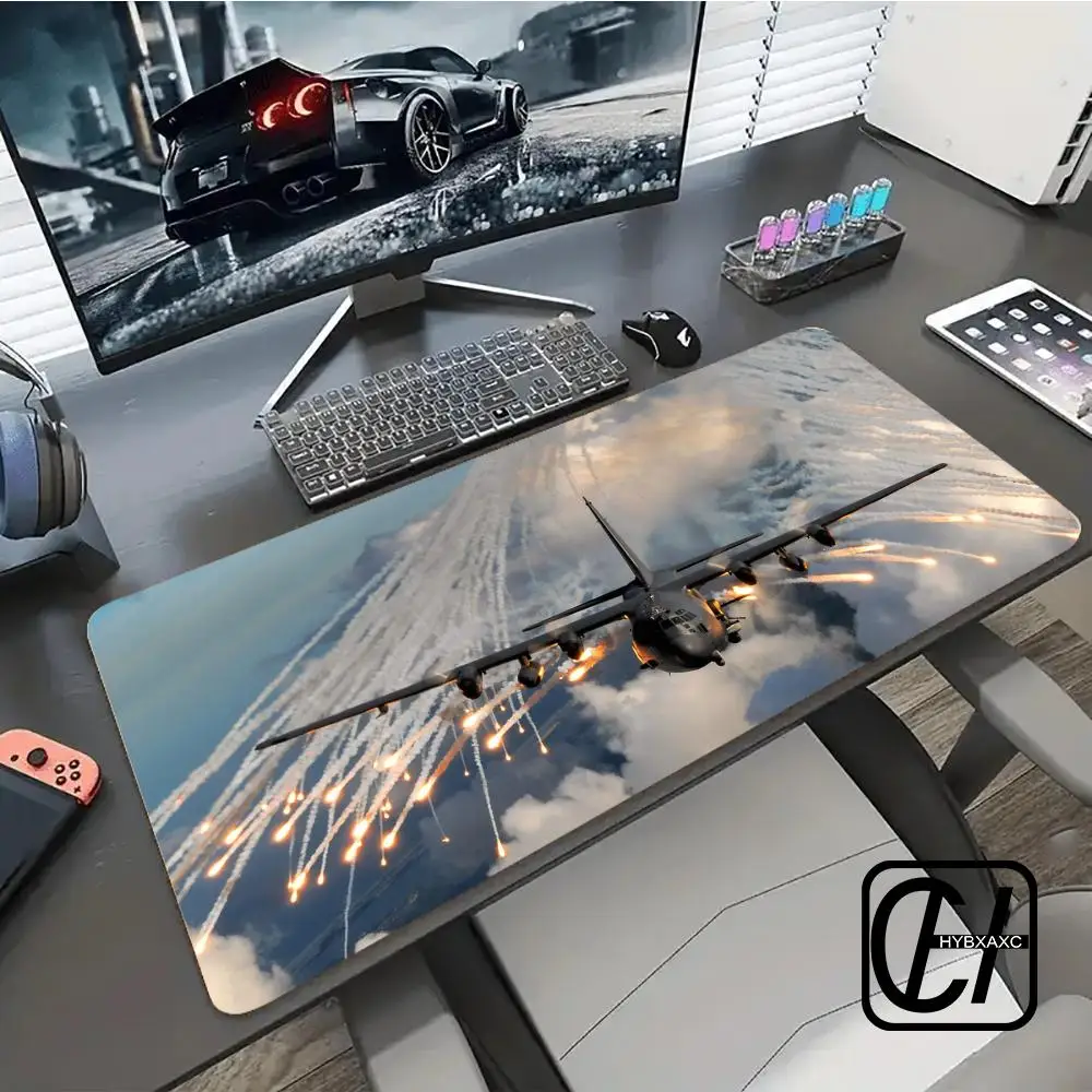 

Airplane Fighter Design Mouse Pad Large Rubber Anti-slip PC Desk Accessories for Office & Gamer Keyboard Mats Decor Mat XAXC