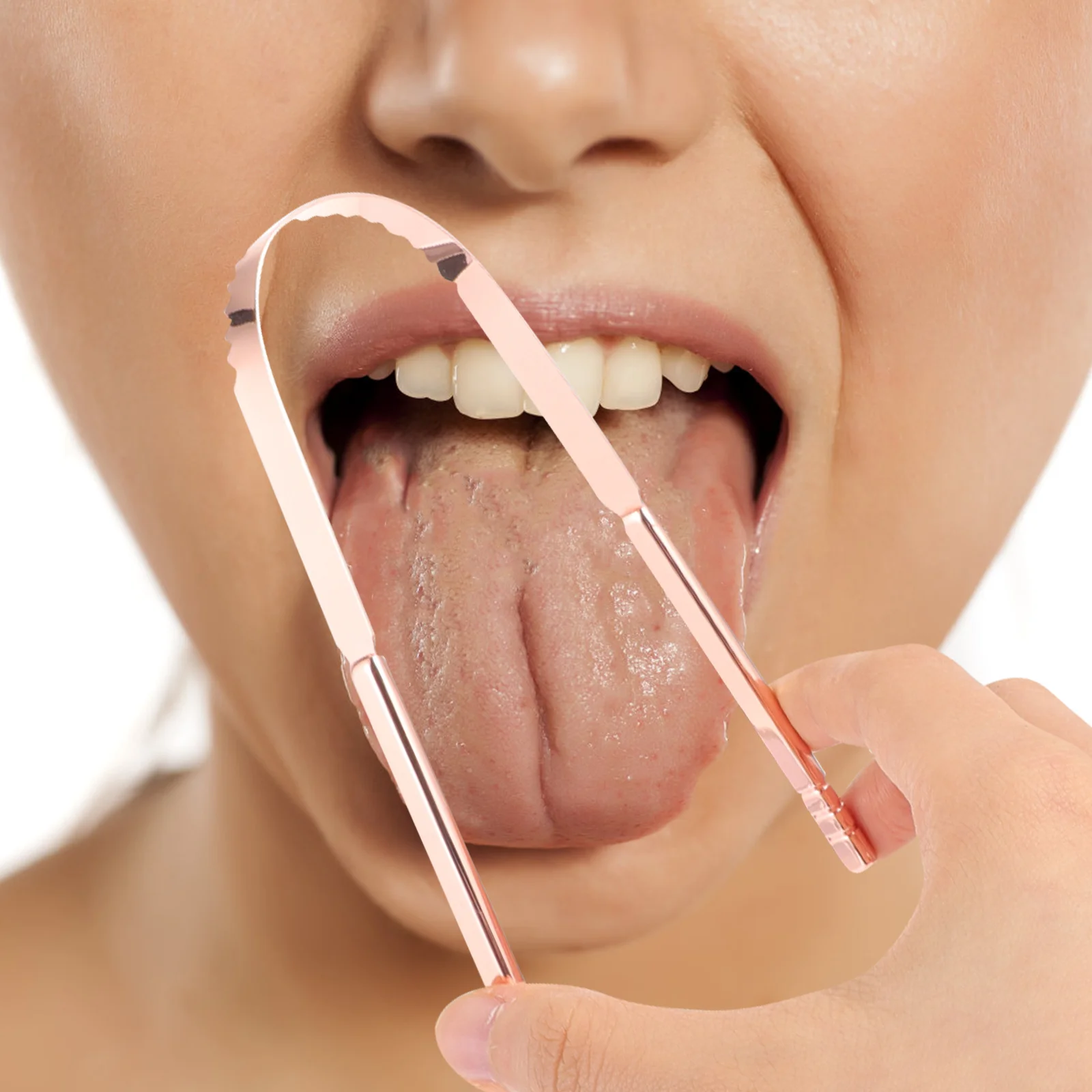 

2Pcs Tongue Scraper U-Shaped Adjustable Oral Care Tool Tongue Cleaning Scraper Breath Freshening Dental Cleaner