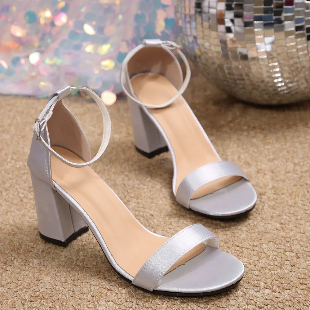 Women Heels Sandals New Summer Sandal Fashion Square Low Ladies Elegant High Heels Outdoor Casual Slides Open-Toe