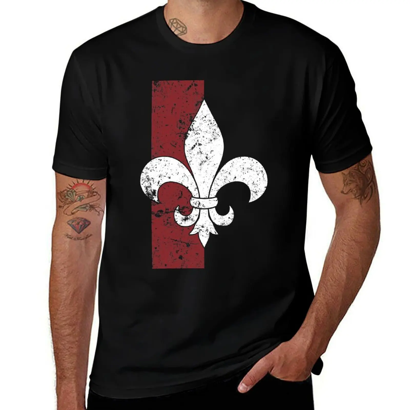 

Martyred Fleur De Lis T-Shirt t shirts for man graphic vintage t shirt man designer