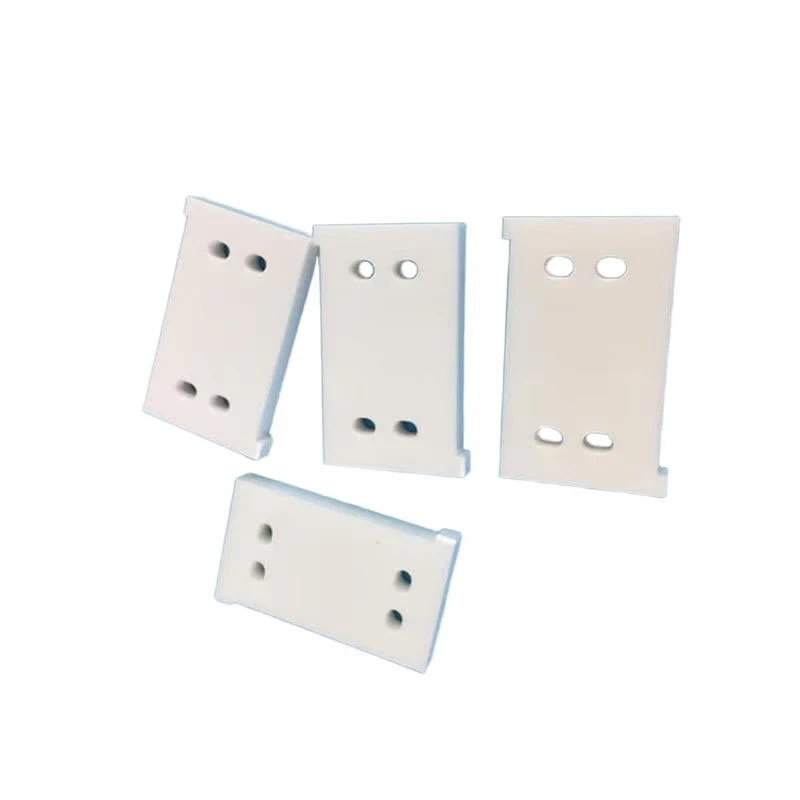 Custom Machined White Ceramic, Electronic Equipment Porous Fixing Tabs, Insulation/Connection Fittings