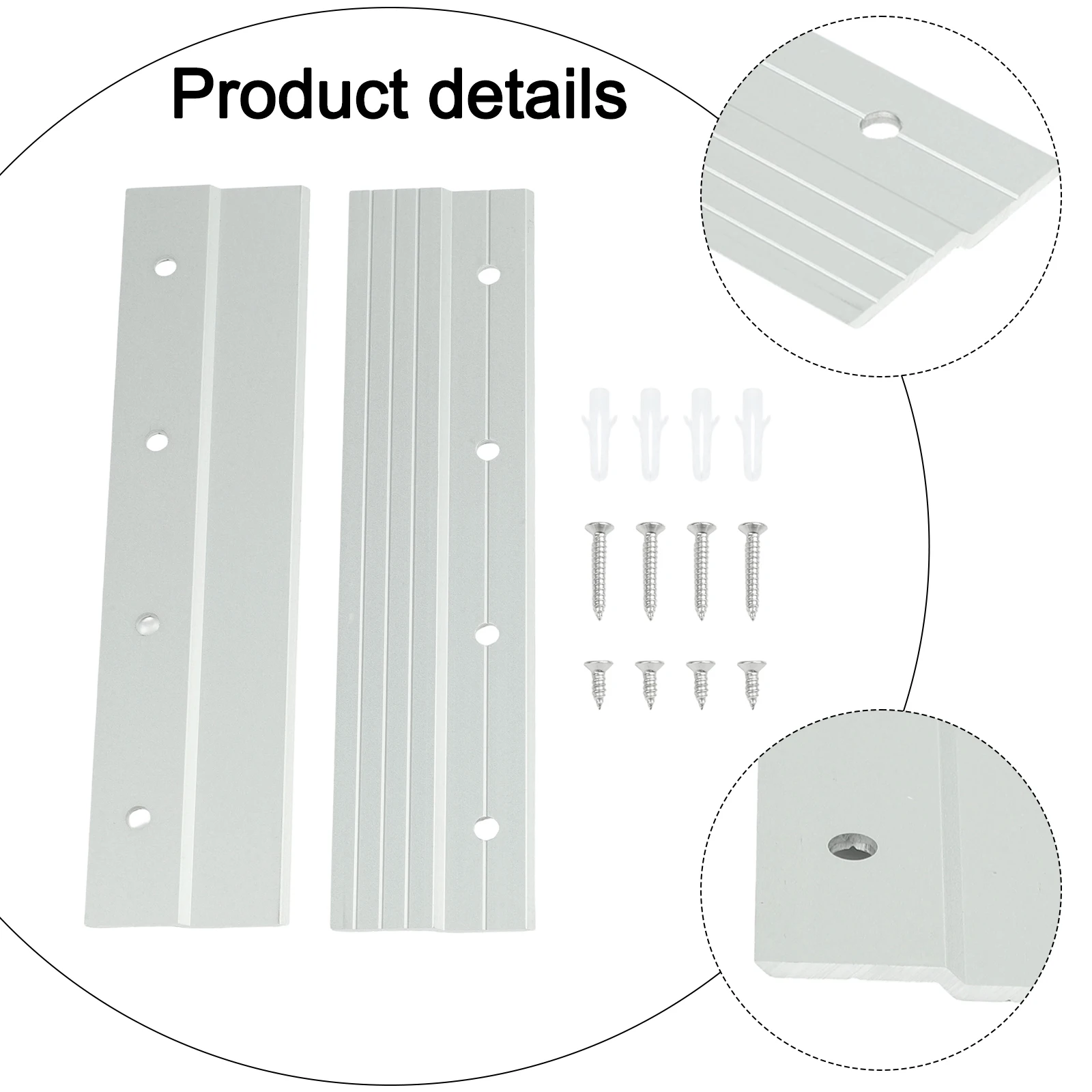2 Pack Heavy Duty For French Z Cleat Hangers Aluminum Alloy with 80 Pounds Capacity for Professional Wall Mounting