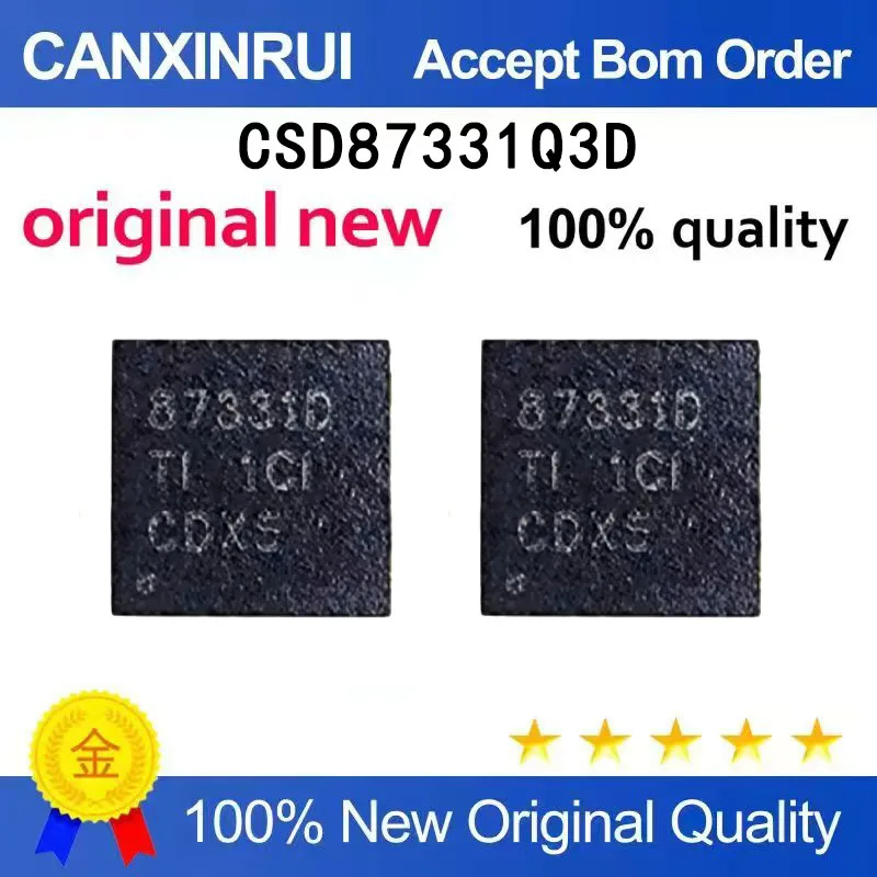 

(5-100 PCS) Brand new original CSD87331Q3D silk screen 87331D package SON-8 transistor spot chip