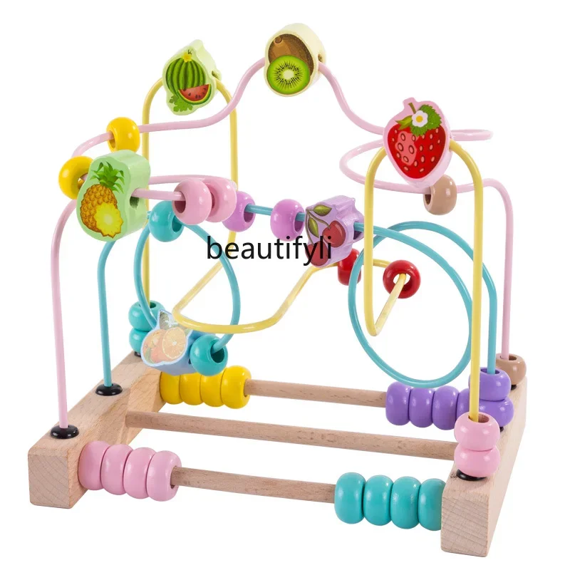 Jouets éducatifs en perles pour bébé, éducation précoce des enfants, gros fruits, 1 perle, 3 ans