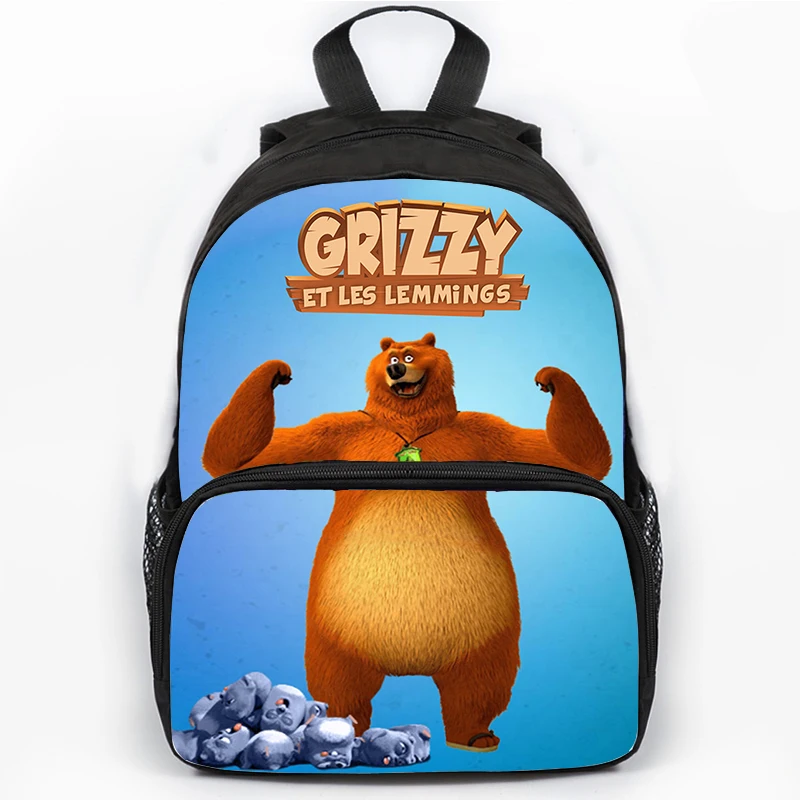 Grizzy And The Lemmings Backpack For Students Boys Girls Cartoon Schoolbag Large Capacity Bookbags Children Knapsack Travel Bags