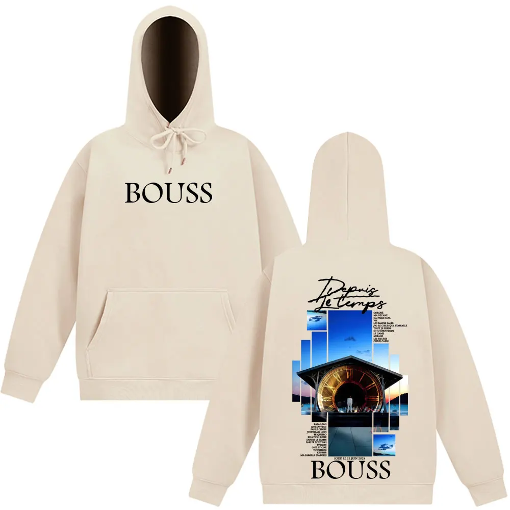 

Рэпер Bouss DEPUIS LE TEMP Толстовки с принтом Мужчины Женщины Хип-хоп Свободный спортивный костюм Уличная одежда Готический панк Повседневная толстовка Подарки для фанатов