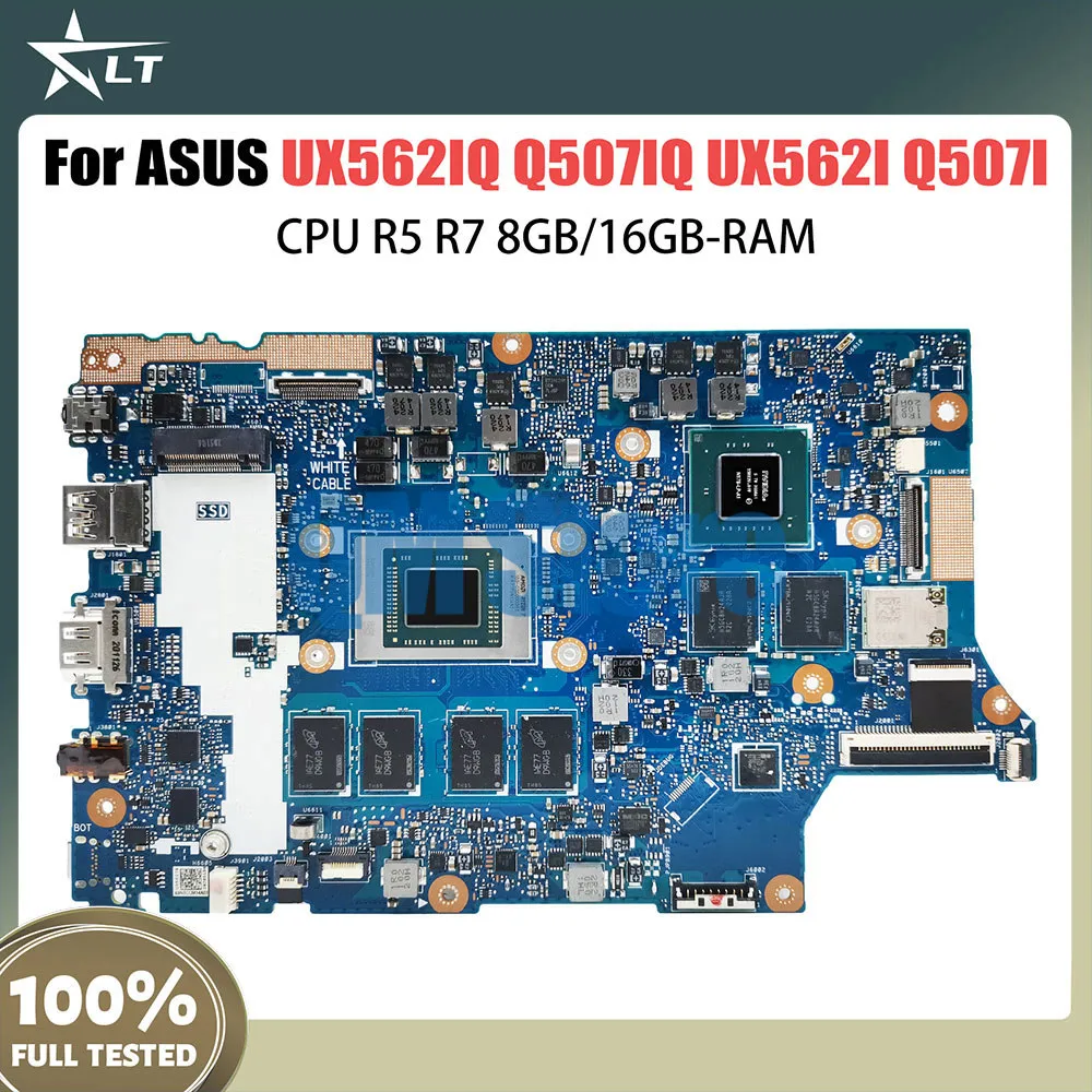 UX562IQ Mainboard Laptop ASUS Zenbook Q507IQ UX562I Q507I CPU Motherboard R5 R7 8GB 16GB-RAM GPU V2G 100% tes OK
