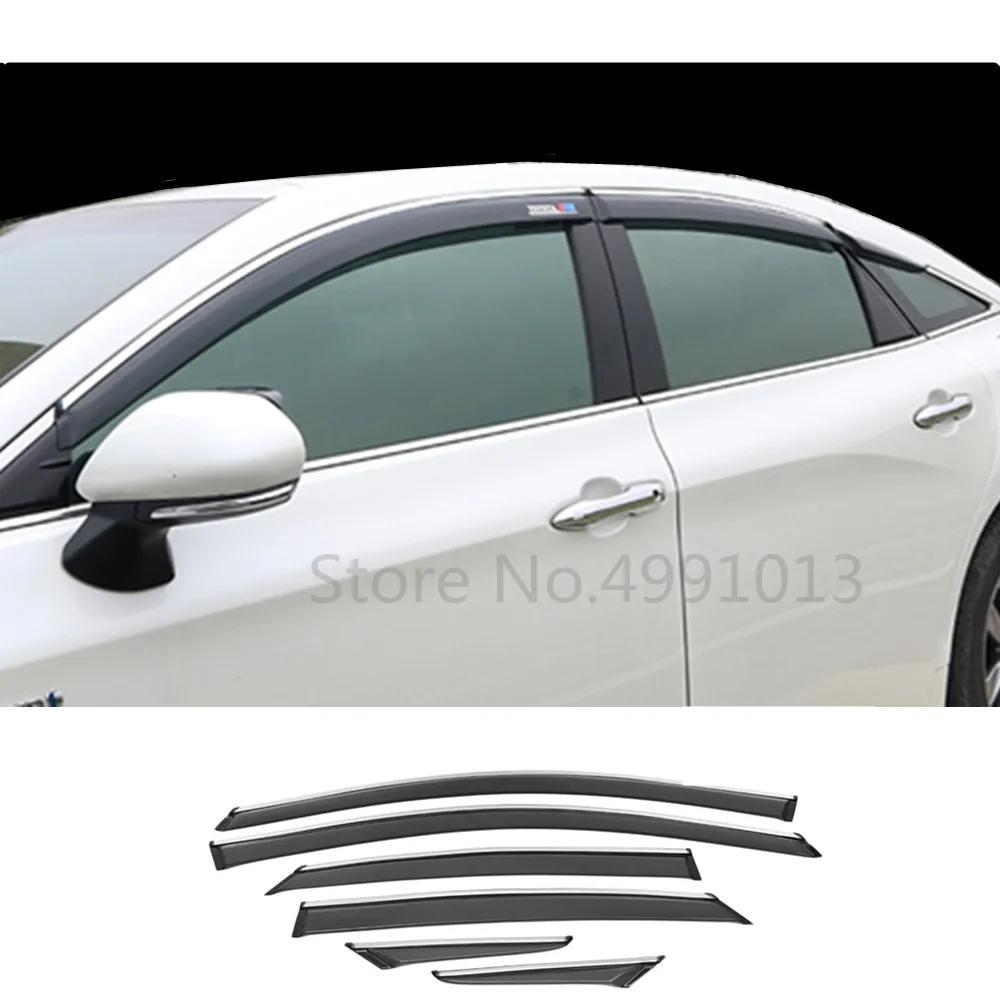 For Toyota Avalon XX50 2018 2019 2020 2021 2022 Car Cover Sticker Lamp Plastic Window Glass Wind Visor Rain/Sun Guard Vent Frame