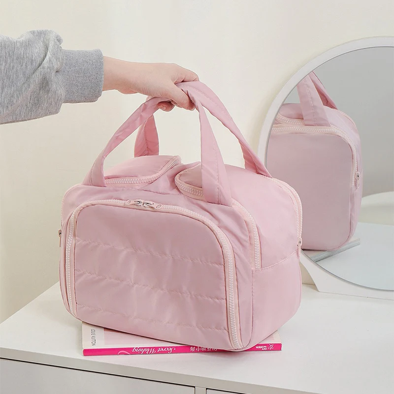 

Large Capacity Cosmetic Bag Female Travel Wash Handbag Bathroom Partition Shower Makeup Pouch Unisex Toiletries Organizer