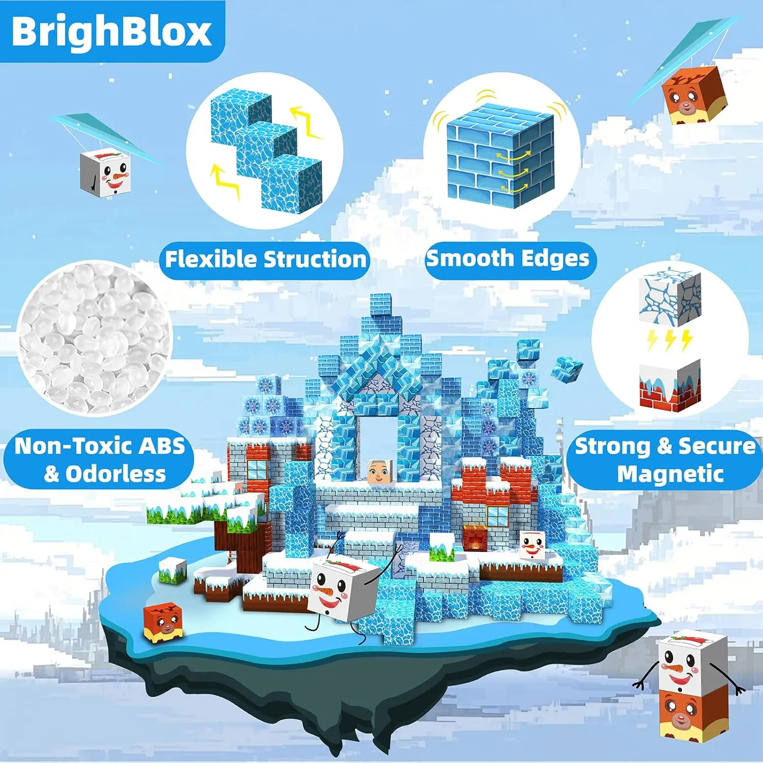 磁気城建設セット STEM モンテッソーリ感覚おもちゃ DIY ビルディングブロック子供のための完璧な誕生日プレゼント