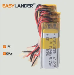 401235 3.7V 150mAh Rechargeable Lithium Li-ion Polymer Battery for MP3 Bluetooth headset dvr small speaker 381235 401135 041235