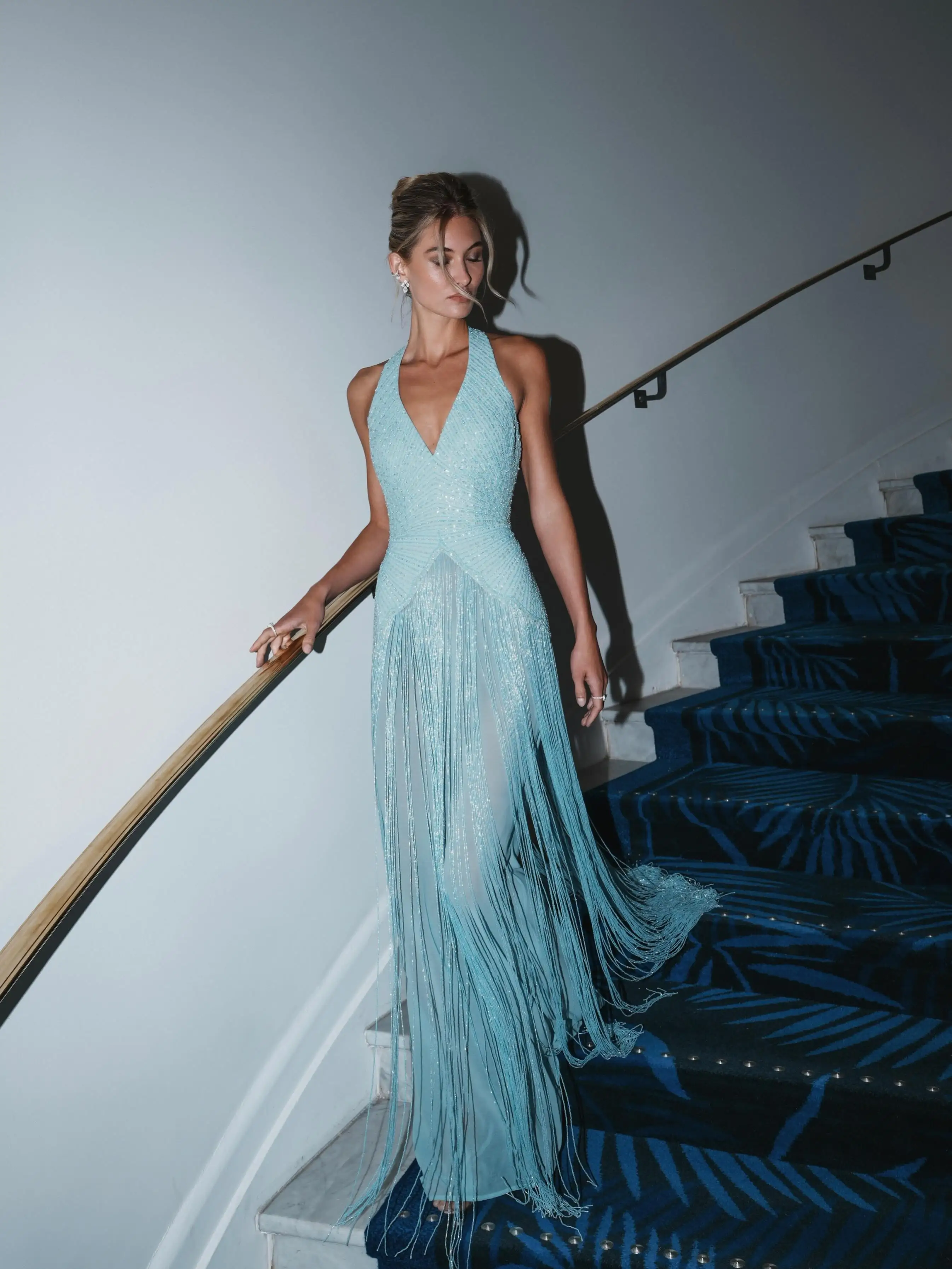Spaghetti Strap Pleats Prom Dresses Mint Green Sleeveless Customized Formal Evening Sweep Train Party Dresses 2026 image 3