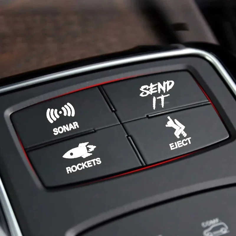 15pcs/Set Creative Car Switch Button Stickers Dashboard Console Label Decals Self-Adhesive Decorations for Car Truck view 4