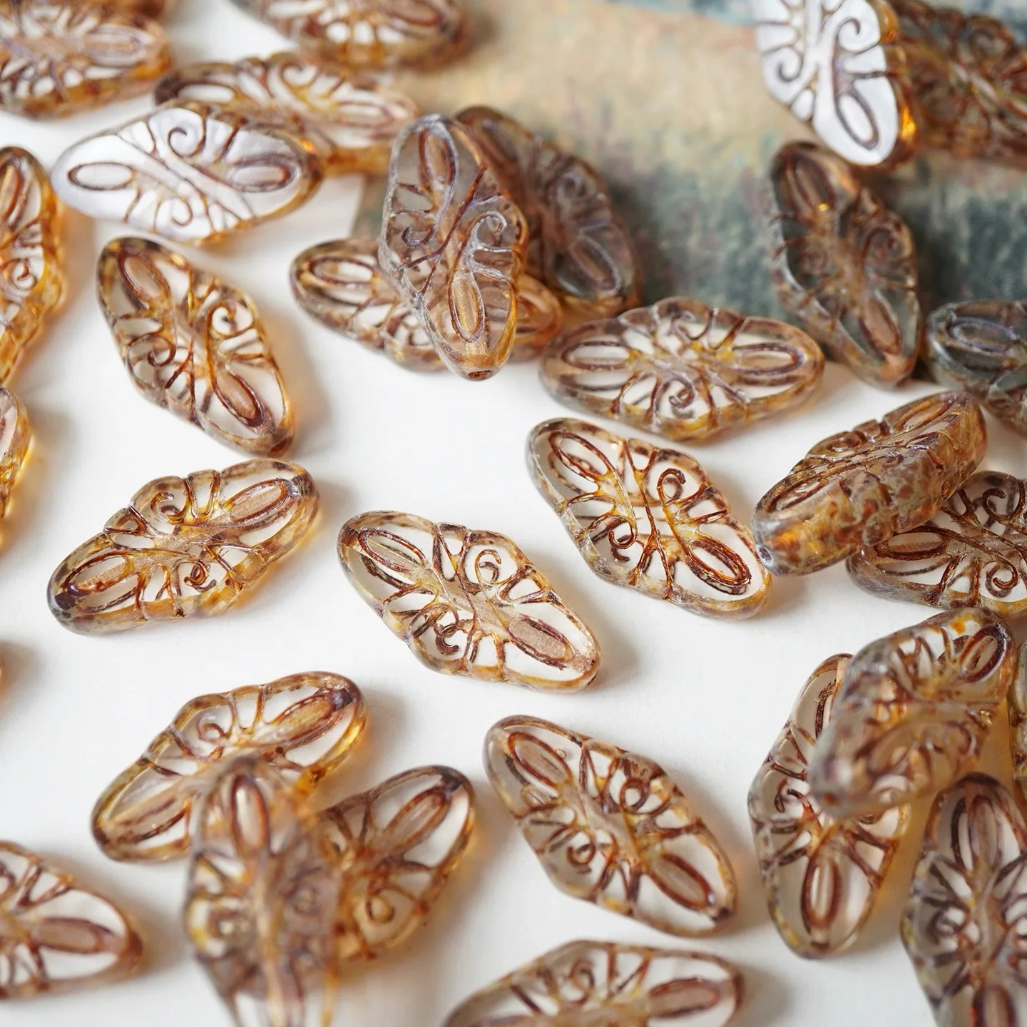 

(Multiple colors) 10pieces 19*9mm Loose Spacer Beads for Jewelry Making DIY Handmade Bracelets Earrings