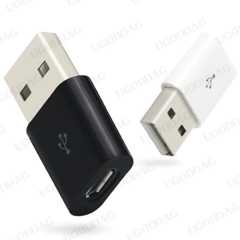 Adaptador USB macho a Micro USB hembra OTG, convertidor de cargador de datos ABS para teléfono, tableta, PC, velocidad de datos de alta velocidad de