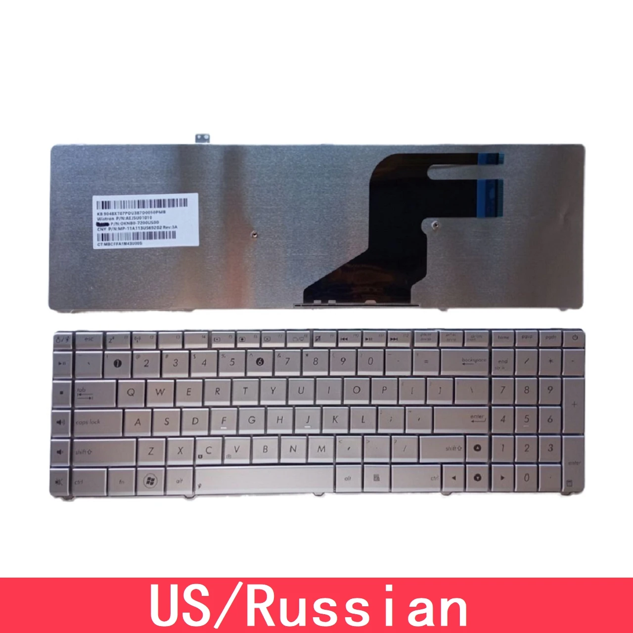 

Для ASUS N55 N55S N55SL N55SF Замена клавиатуры ноутбука США Русский
