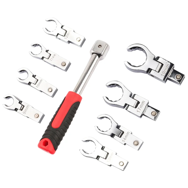 

Swing-Head Replaceable Ratchet Wrench is Combined with A Swing Wrench to Rotate the Ratchet Gear Wrench By 180 Degrees