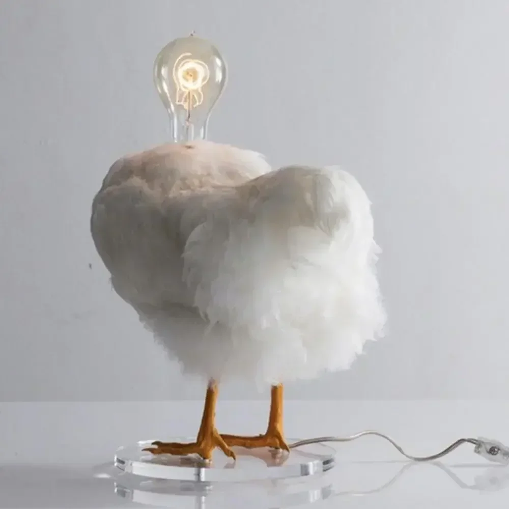 Taxidermie Huhn Lampe Dekoration kreative Simulation Legehennen Tier Hühnereier Licht Home Holiday Party Geschenk Ornamente