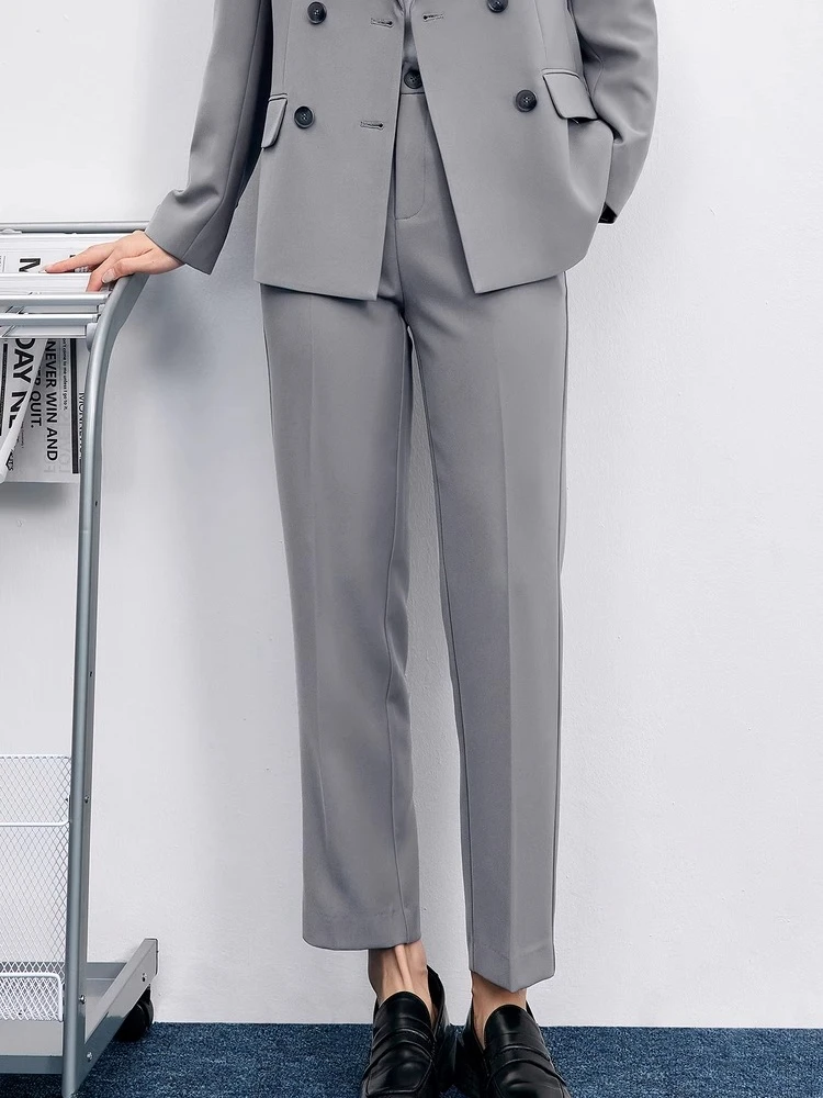 SENTUBILA Ankle-length Suit Pants For Woman 2026 Spring New Professional High Waisted Pencil Pants Fake Pockets 151K58876