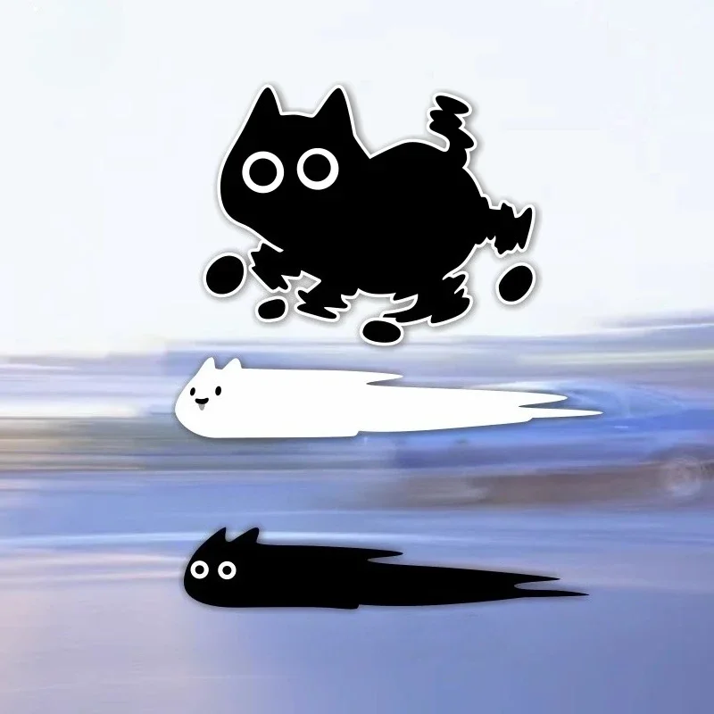 Funny Cat Vinyl Sticker Waterproof Decals for Motorcycle Car Helmet Fairing Side Panel Scooter Auto Exterior Styling Decor