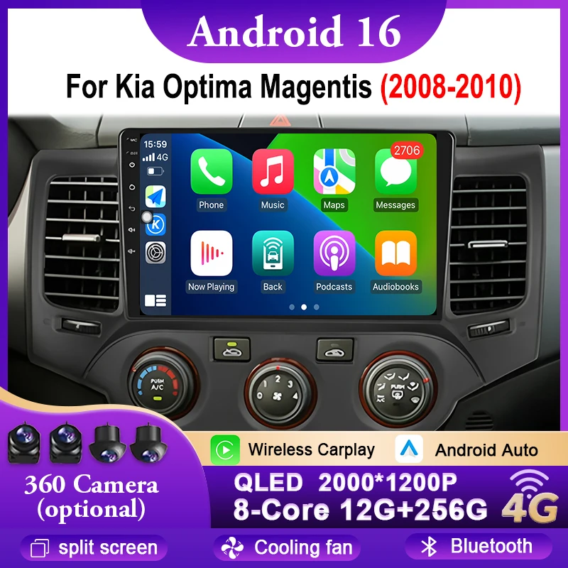 Car Multimedia for Kia Optima Magentis 2008-2010 Android Radio Stereo DSP Head Unit Autoradio GPS Navigation Carplay Auto