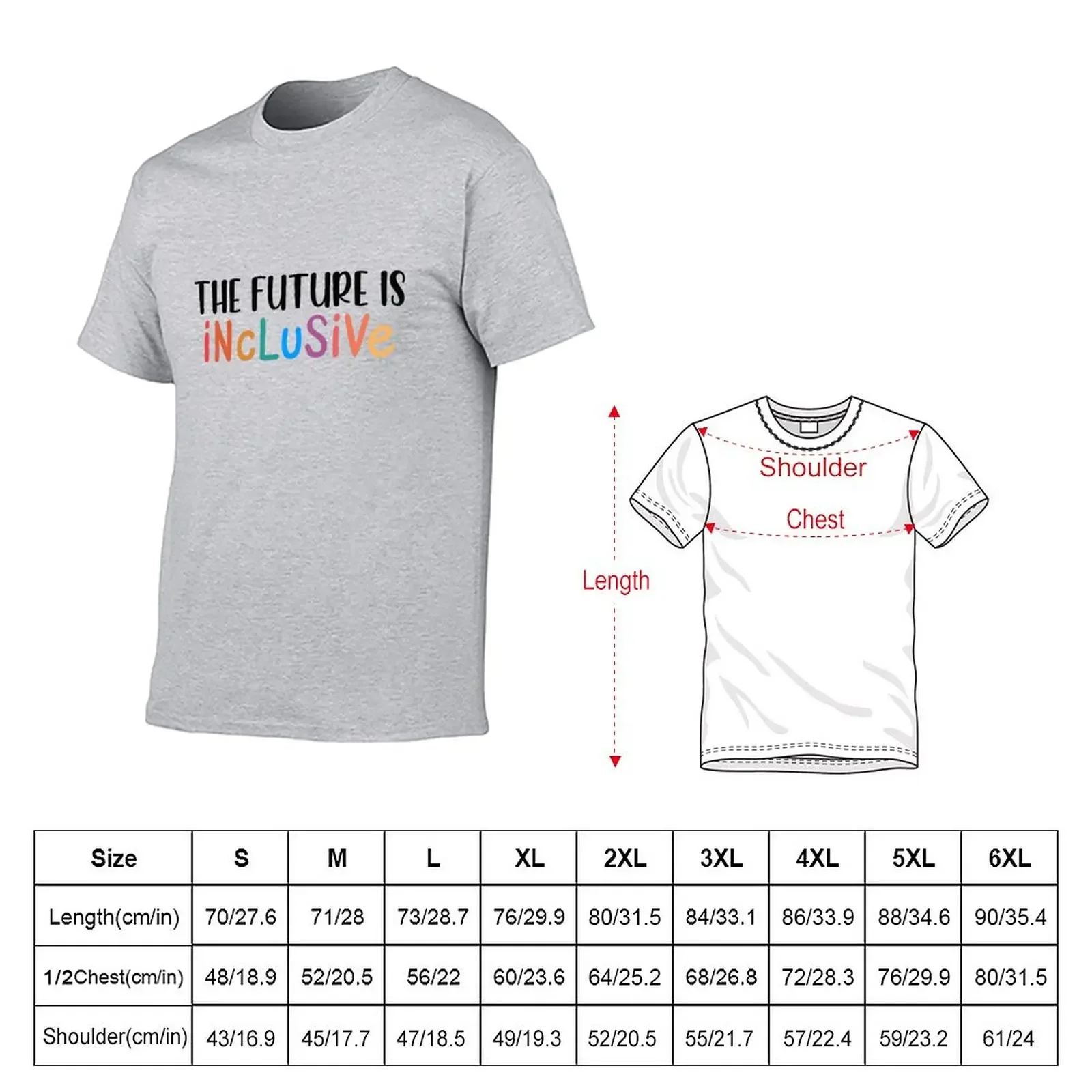 The Future Is Inclusive-Vinyl Autism Awarenesspecial - Teacher Gift aba T-Shirt shirts graphic tees plain black t shirts men