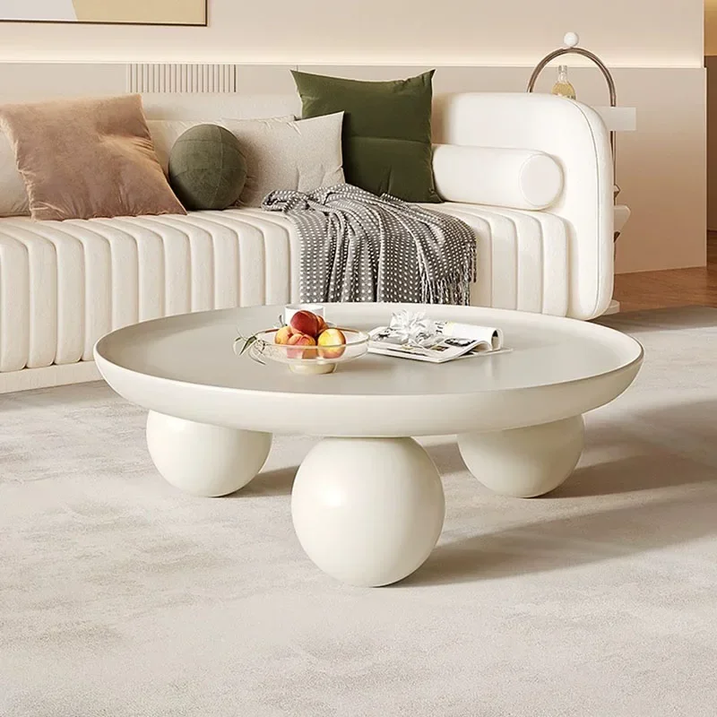 

-Round Japanese Coffee Table Unique Hardcover Designer Modern Minimalist Aesthetic Side Table Couchtisch Living Room Furniture