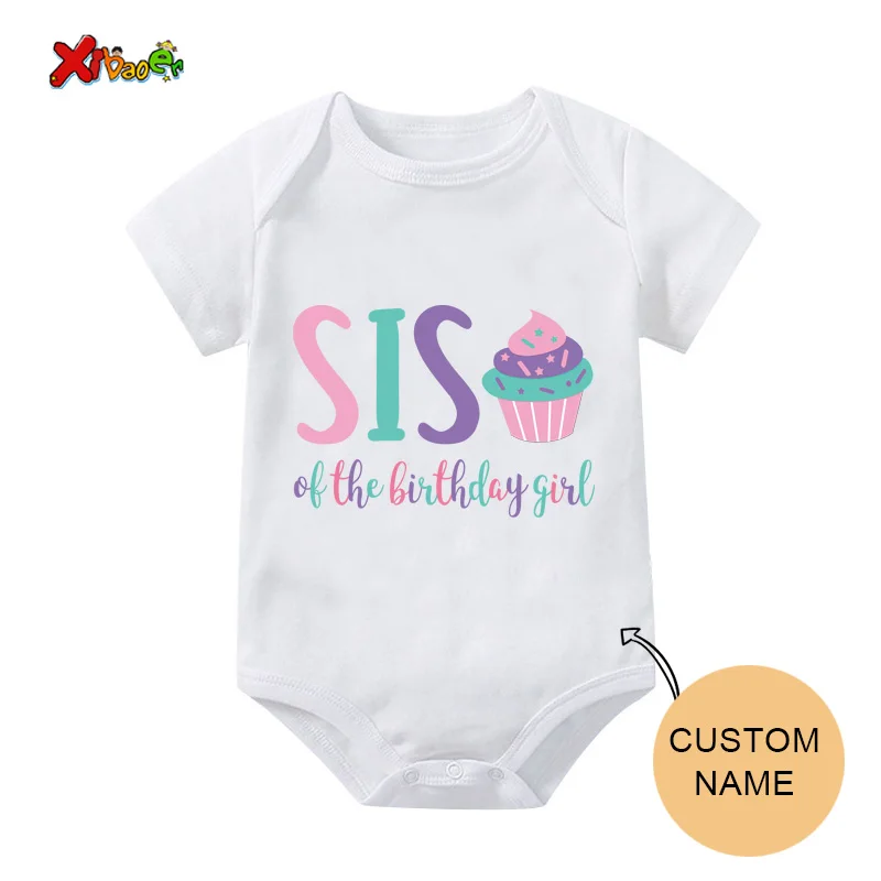 girl Matching Family Shirts Ice Cream Birthday party set Summer Custom Name T-Shirt girl baby tee 1st 3 6 years Sweet One outfit