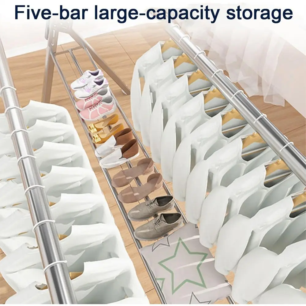 Space-Saving Indoor Stainless Steel Clothes Drying Rack, Foldable, 60kg Capacity, 200cm Length