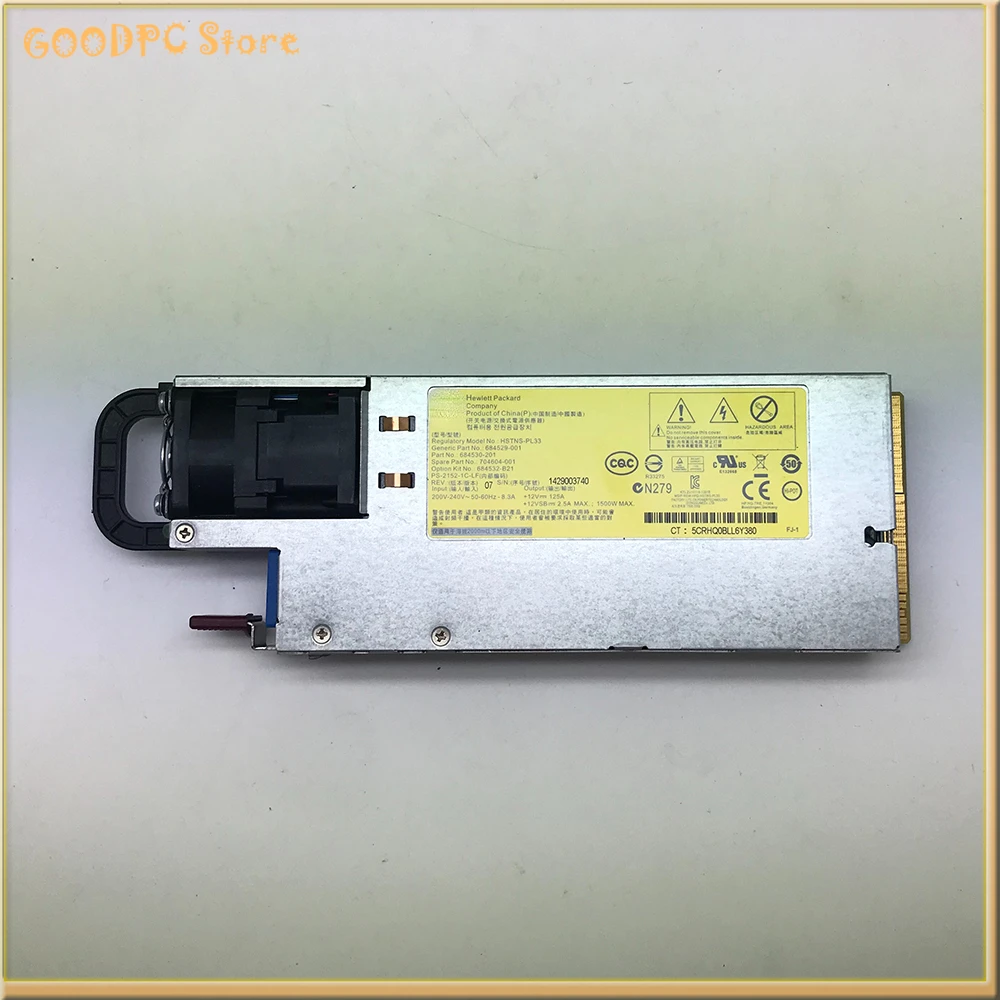 1500W Power Supply Adapter HSTNS-PL33 for HP Server Power Source 684529-001 704604-001 684532-B21 for HP Server HSTNS PL33