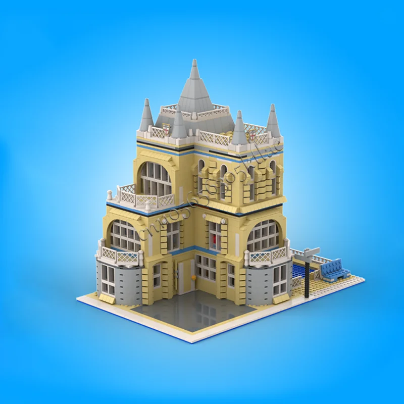 2695 Parts MOC Corner Hotel And Pool Alternative Build Creative Building Blocks DIY Assembly Toy Set for Children Christmas Gift