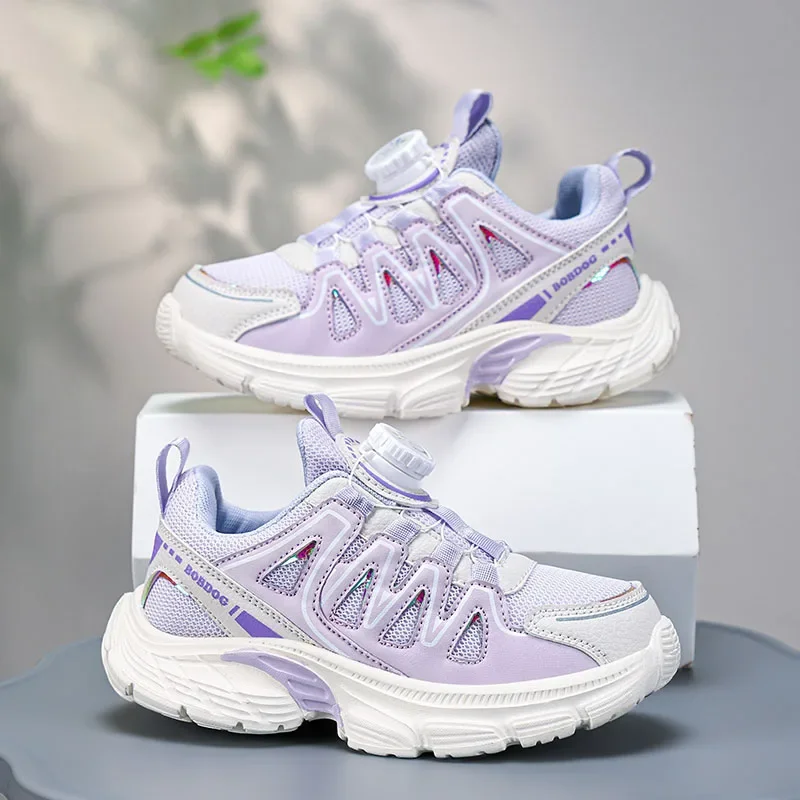 

Children's Sneakers Spring New Children's Casual Sports Shoes Soft Sole Lightweight Girls Mesh Breathable Running Shoes