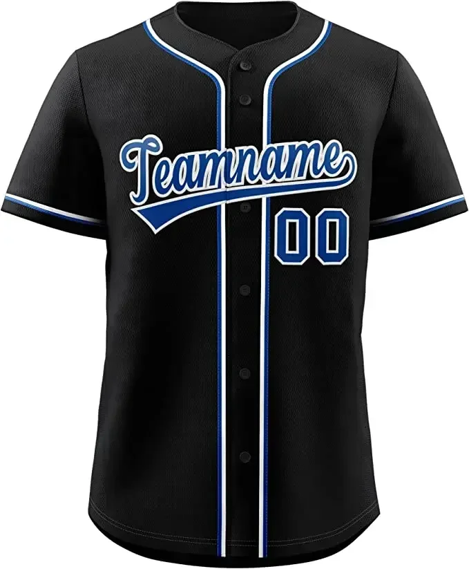 Maillot de Baseball Personnalisé à Manches Courtes pour Homme, Femme et Enfant Chemise Confortable à vaccage Rapide, Uniforme de Broderie Imprimé par Sublimation