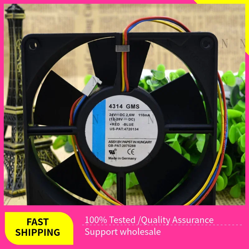 

YJJ Good Condition FOR Ebmpapst Cooling Fan 4314 GMS 120*120*32mm 24V 2.6W