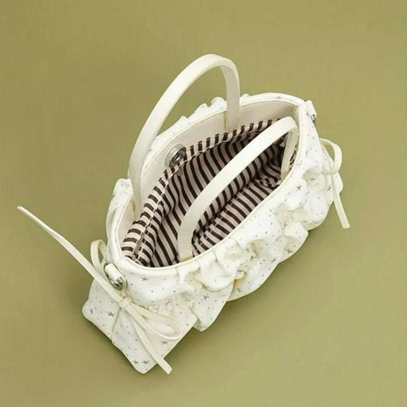 Pleated Cloud Chain Portable Girl Gentle Sweet Versatile Shoulder Crossbody Exquisite Simple Casual Fashion Personality Sweet