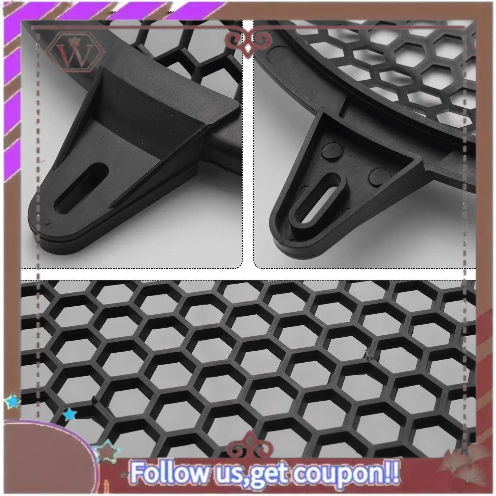 A57E-Subwoofer Grid Car Speaker Amplifier Grill Cover Mesh - 10 Inch
