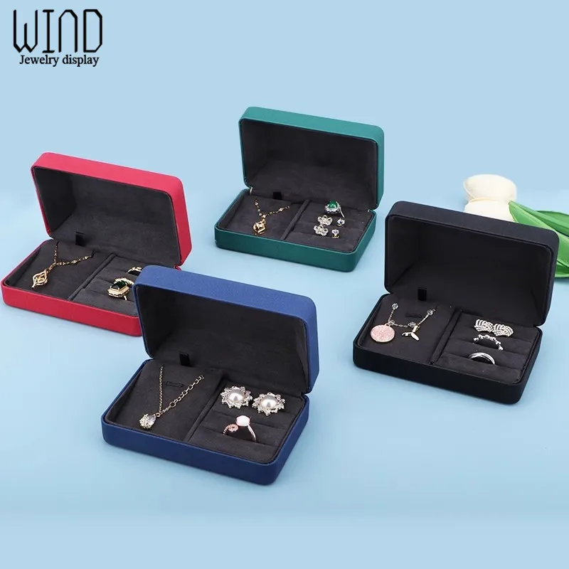 

High Quality Ring Storage Case Brooch Earrings Jewelry Organizer Microfiber Ring Box Small and Exquisite Portable Jewelry Box