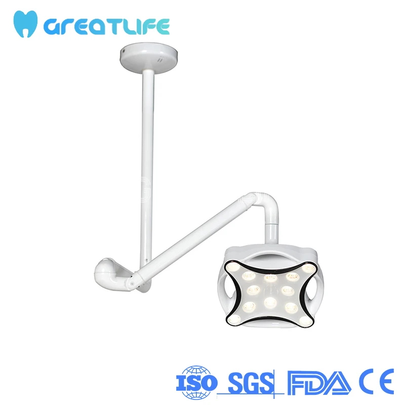 

GreatLife Dent 6500k 30w 12 Led Sensor Switch Led Dental Operation Oral Light Dental Surgical Ceiling Dental Surgical Light